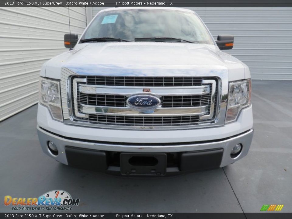 2013 Ford F150 XLT SuperCrew Oxford White / Adobe Photo #8