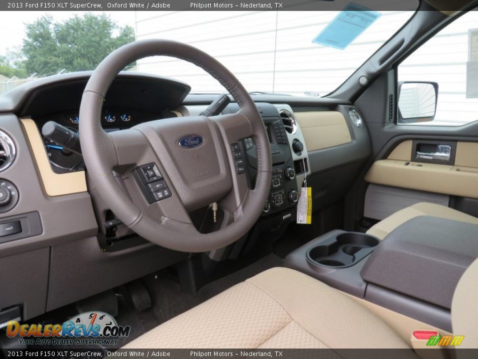 2013 Ford F150 XLT SuperCrew Oxford White / Adobe Photo #30