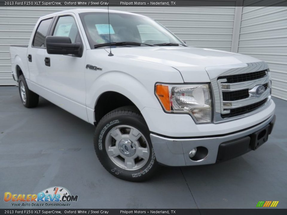 2013 Ford F150 XLT SuperCrew Oxford White / Steel Gray Photo #1