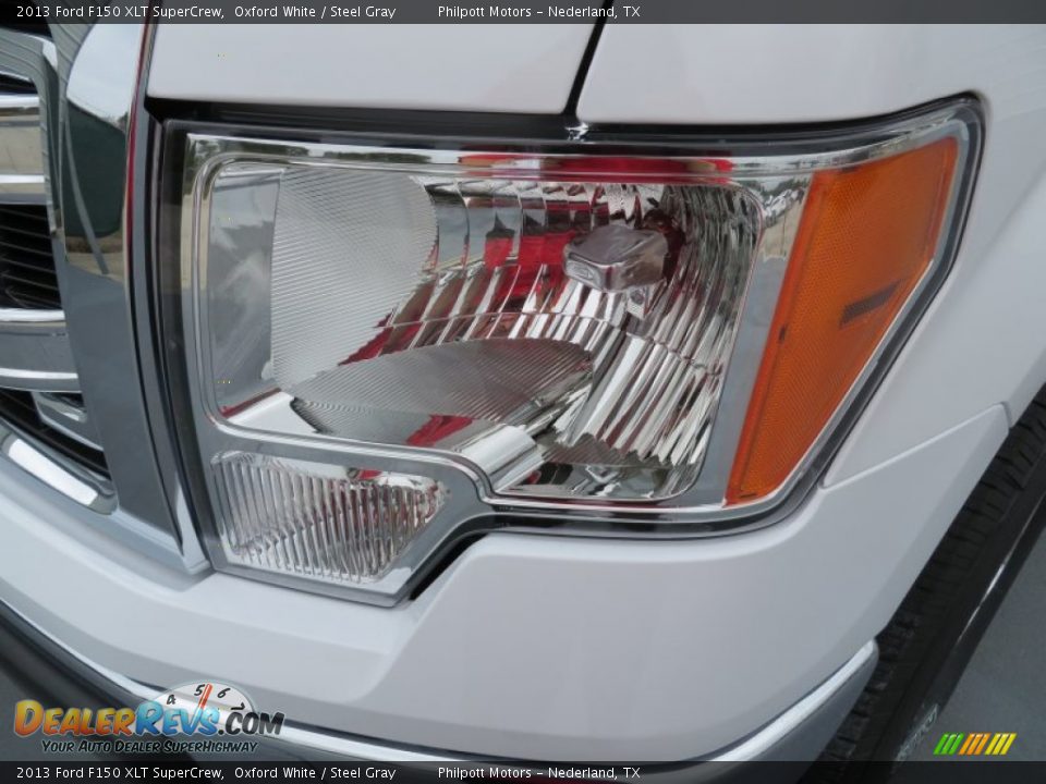 2013 Ford F150 XLT SuperCrew Oxford White / Steel Gray Photo #9