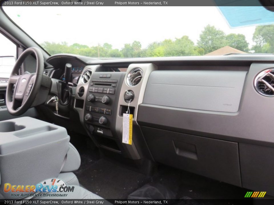 2013 Ford F150 XLT SuperCrew Oxford White / Steel Gray Photo #23