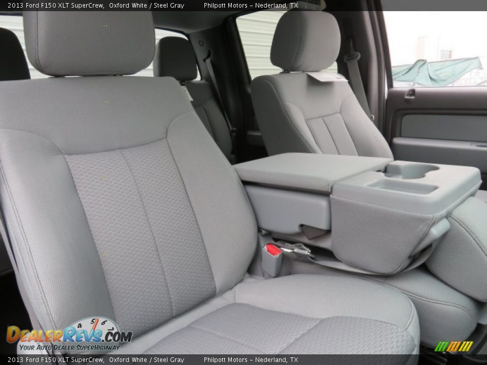 2013 Ford F150 XLT SuperCrew Oxford White / Steel Gray Photo #24