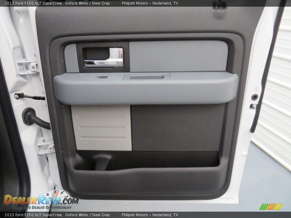 2013 Ford F150 XLT SuperCrew Oxford White / Steel Gray Photo #25