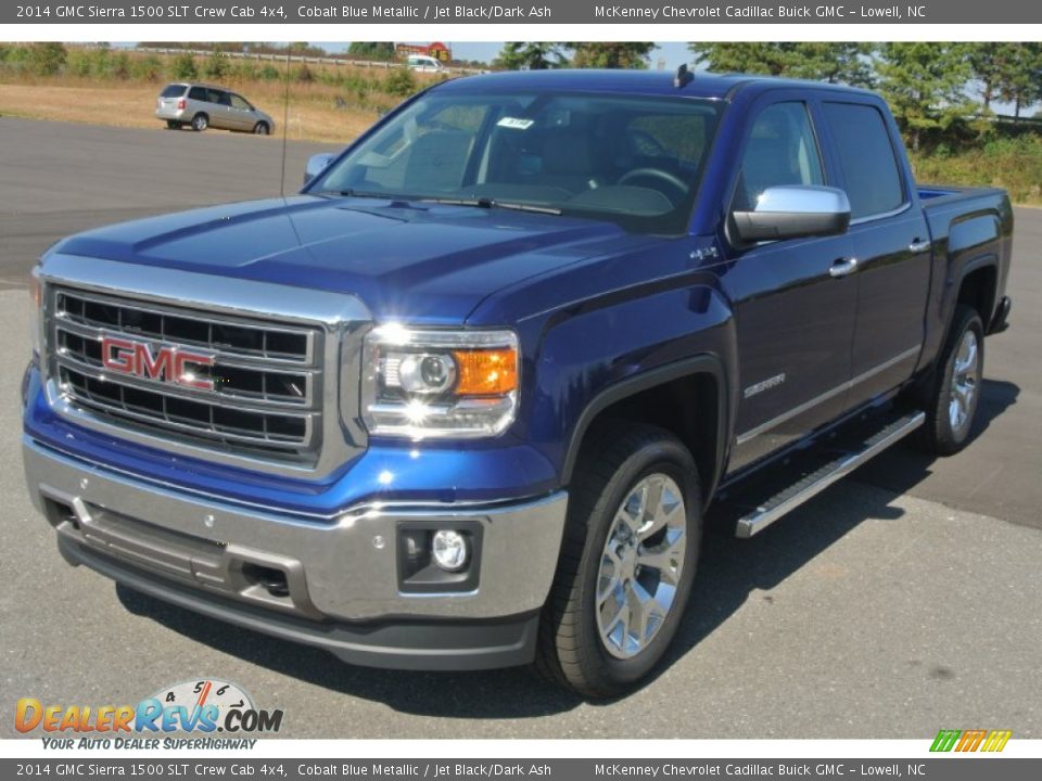 2014 GMC Sierra 1500 SLT Crew Cab 4x4 Cobalt Blue Metallic / Jet Black/Dark Ash Photo #2