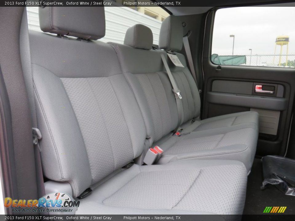 2013 Ford F150 XLT SuperCrew Oxford White / Steel Gray Photo #26