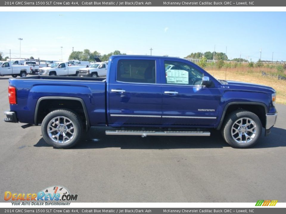 Cobalt Blue Metallic 2014 GMC Sierra 1500 SLT Crew Cab 4x4 Photo #6