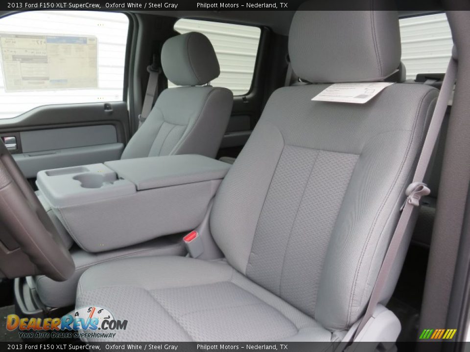 2013 Ford F150 XLT SuperCrew Oxford White / Steel Gray Photo #30