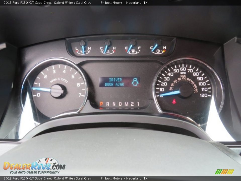 2013 Ford F150 XLT SuperCrew Oxford White / Steel Gray Photo #36