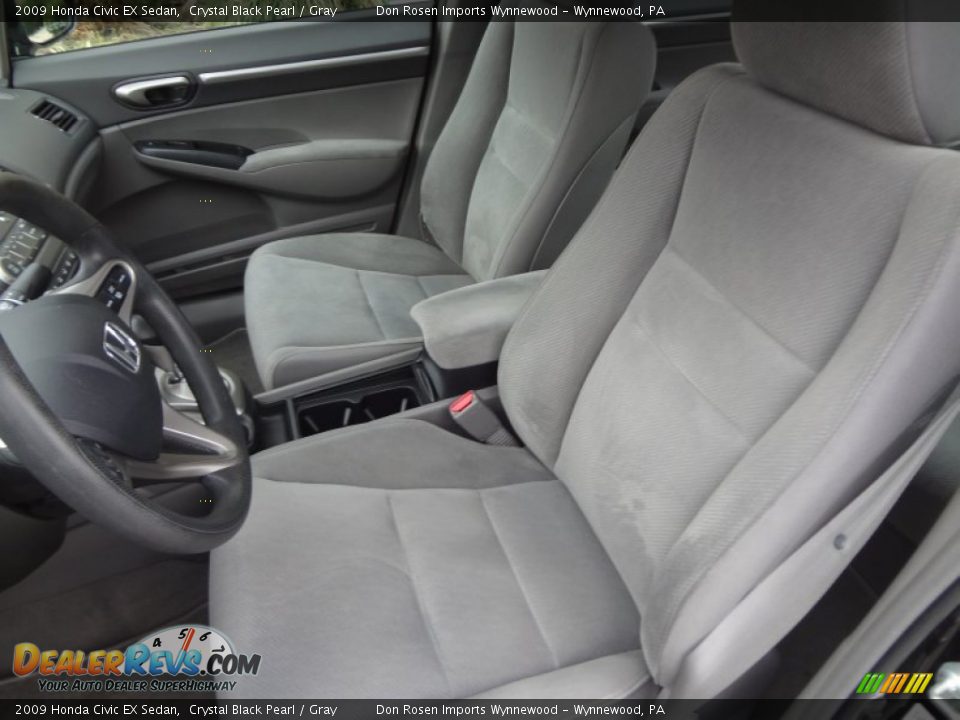 2009 Honda Civic EX Sedan Crystal Black Pearl / Gray Photo #4