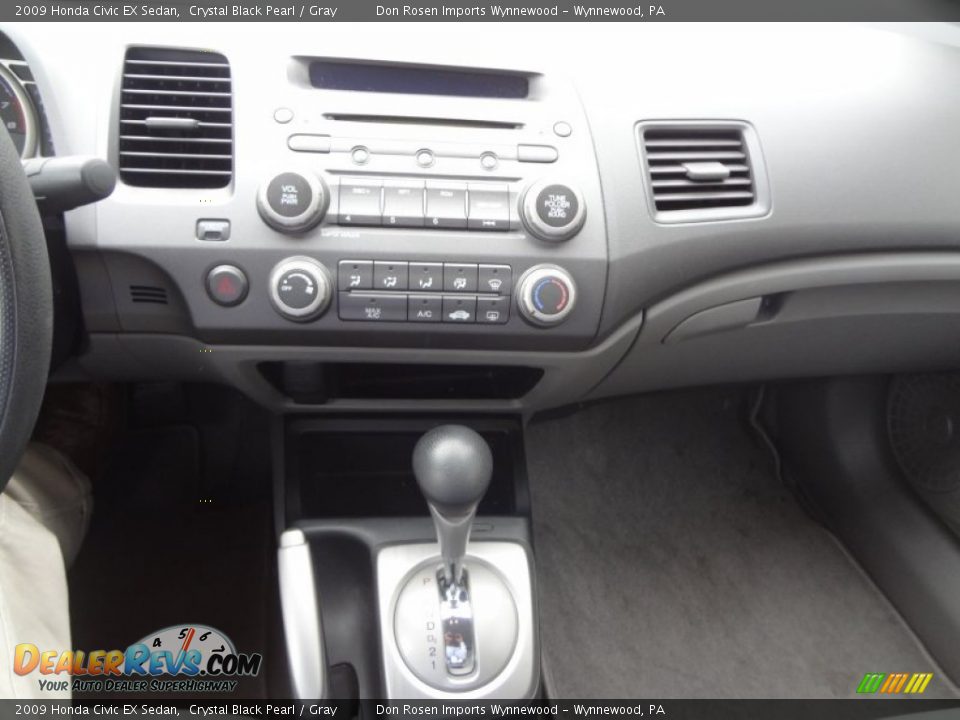 2009 Honda Civic EX Sedan Crystal Black Pearl / Gray Photo #5