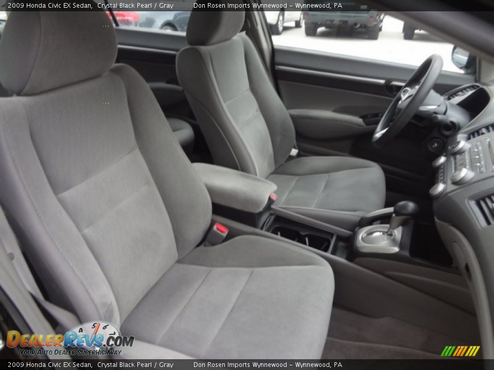 2009 Honda Civic EX Sedan Crystal Black Pearl / Gray Photo #6
