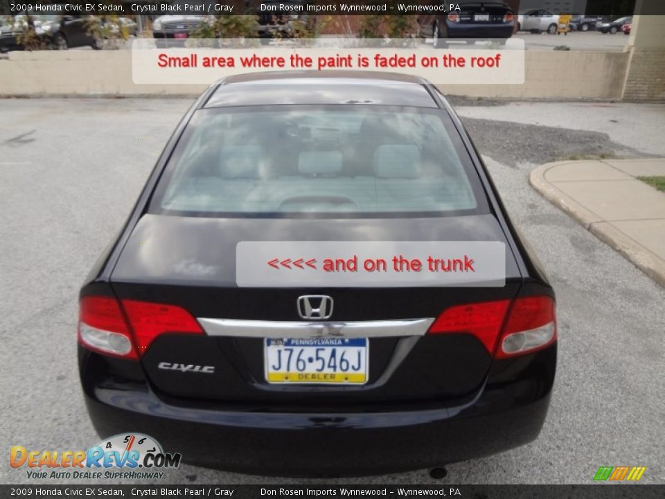 2009 Honda Civic EX Sedan Crystal Black Pearl / Gray Photo #9