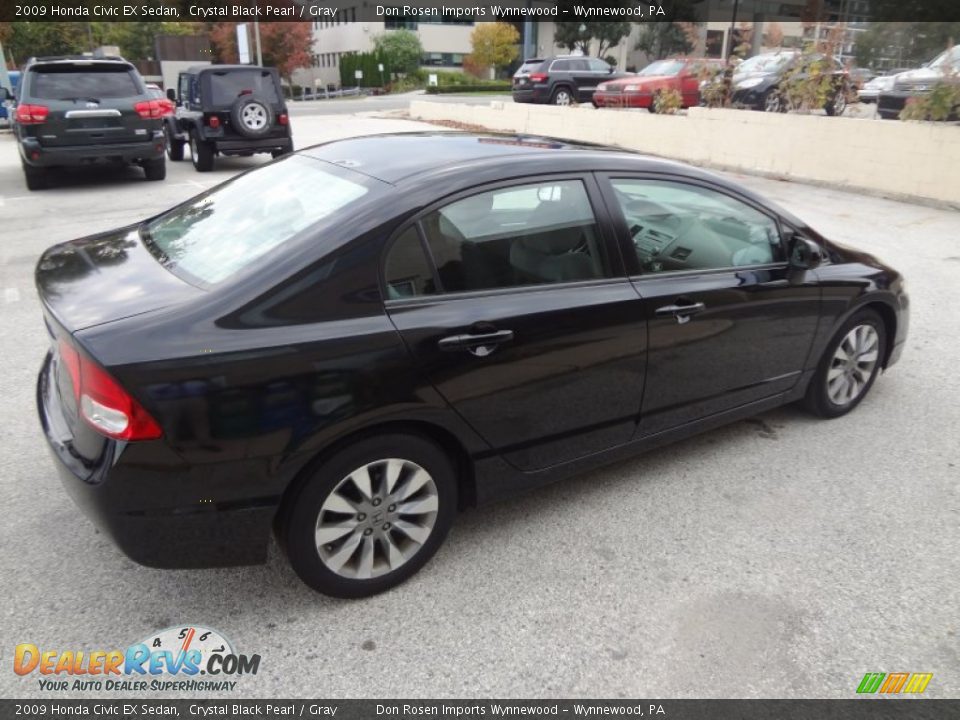 2009 Honda Civic EX Sedan Crystal Black Pearl / Gray Photo #10