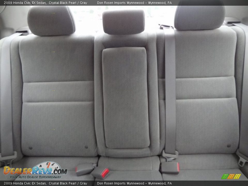 2009 Honda Civic EX Sedan Crystal Black Pearl / Gray Photo #12
