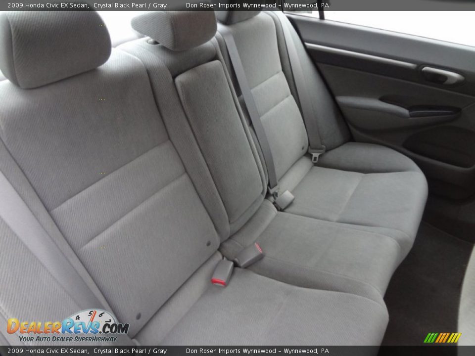 2009 Honda Civic EX Sedan Crystal Black Pearl / Gray Photo #14