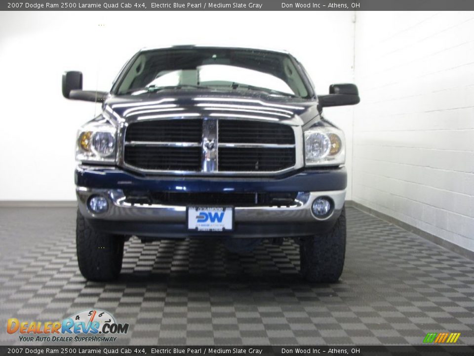 2007 Dodge Ram 2500 Laramie Quad Cab 4x4 Electric Blue Pearl / Medium Slate Gray Photo #2