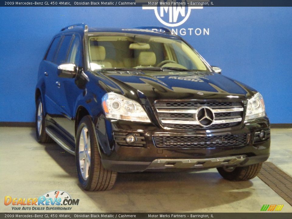 2009 Mercedes-Benz GL 450 4Matic Obsidian Black Metallic / Cashmere Photo #1