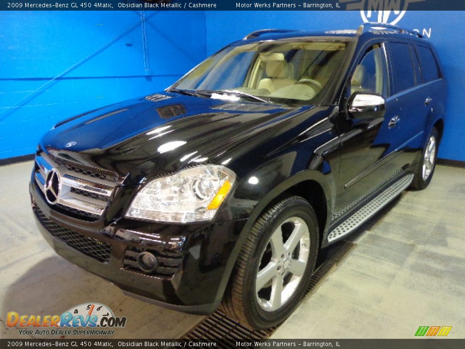 2009 Mercedes-Benz GL 450 4Matic Obsidian Black Metallic / Cashmere Photo #3