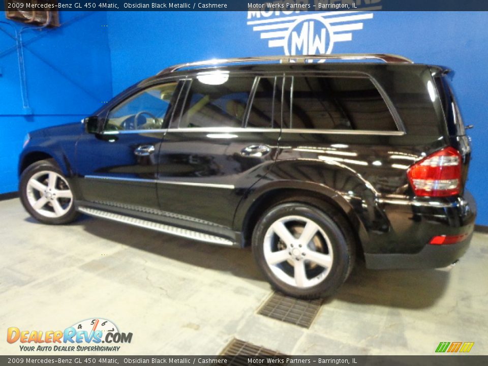 2009 Mercedes-Benz GL 450 4Matic Obsidian Black Metallic / Cashmere Photo #4