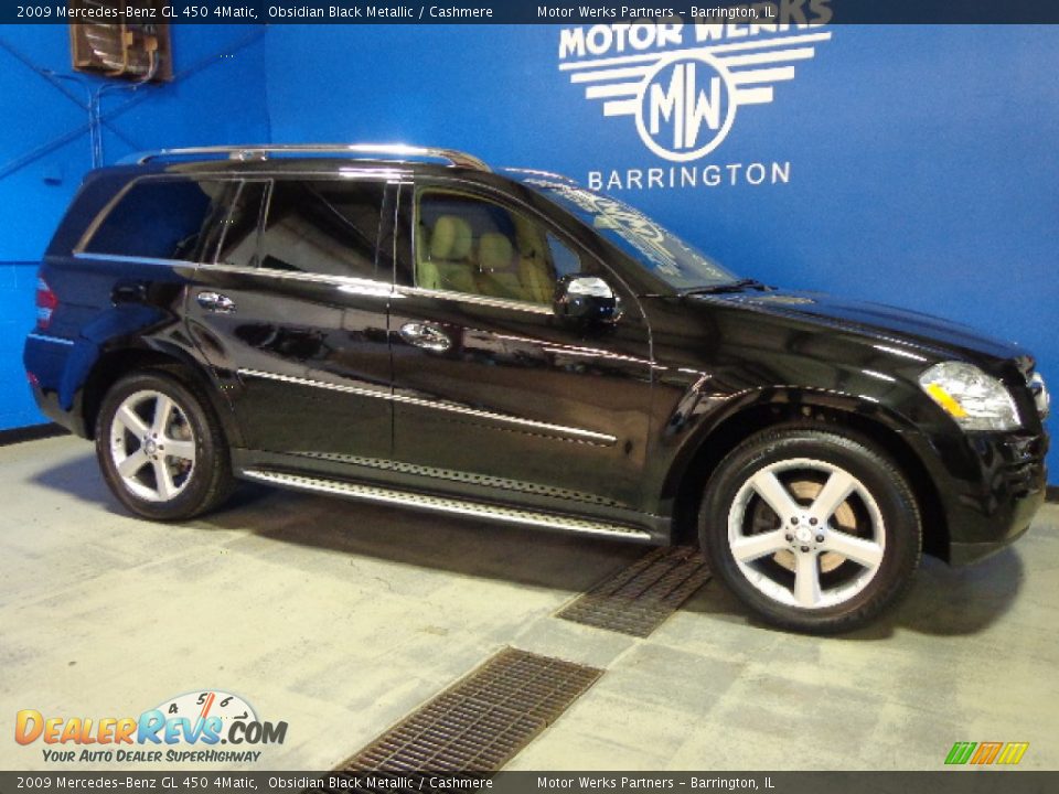 2009 Mercedes-Benz GL 450 4Matic Obsidian Black Metallic / Cashmere Photo #8