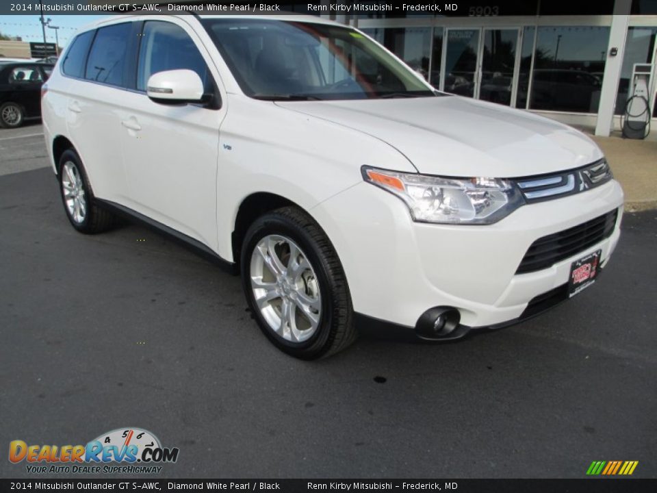 2014 Mitsubishi Outlander GT S-AWC Diamond White Pearl / Black Photo #1