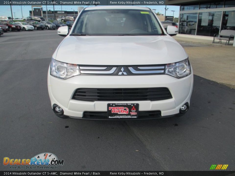 2014 Mitsubishi Outlander GT S-AWC Diamond White Pearl / Black Photo #2