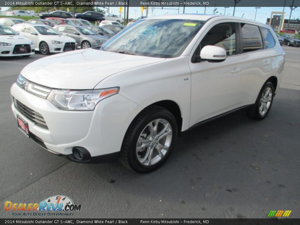 2014 Mitsubishi Outlander GT S-AWC Diamond White Pearl / Black Photo #3
