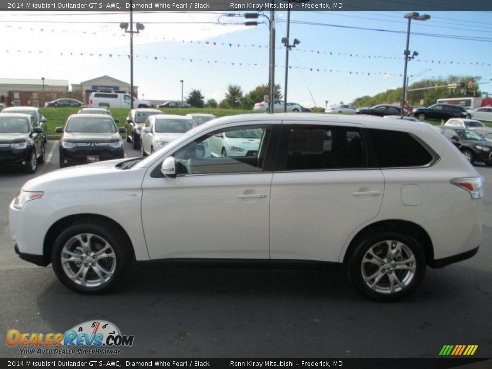 2014 Mitsubishi Outlander GT S-AWC Diamond White Pearl / Black Photo #4