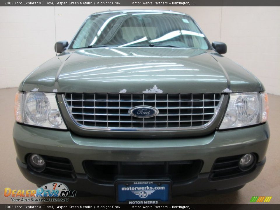 2003 Ford Explorer XLT 4x4 Aspen Green Metallic / Midnight Gray Photo #2