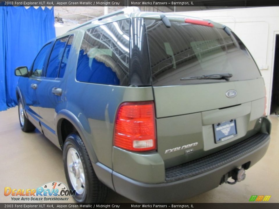 2003 Ford Explorer XLT 4x4 Aspen Green Metallic / Midnight Gray Photo #5