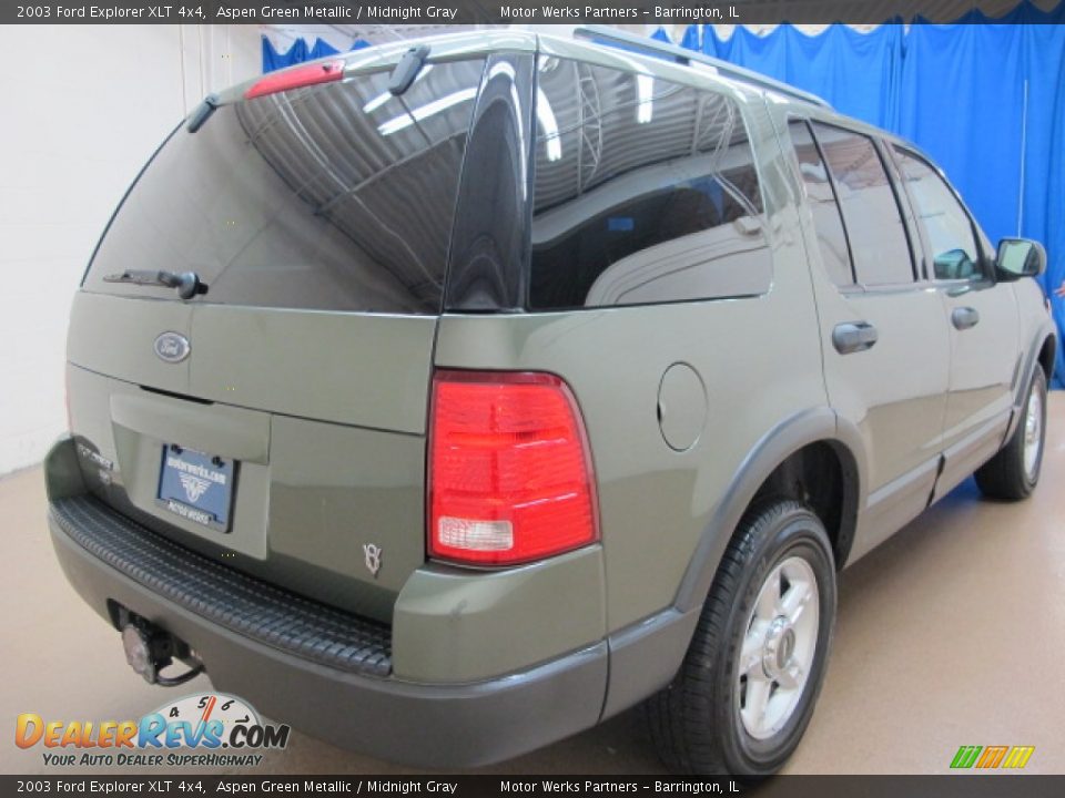 2003 Ford Explorer XLT 4x4 Aspen Green Metallic / Midnight Gray Photo #7