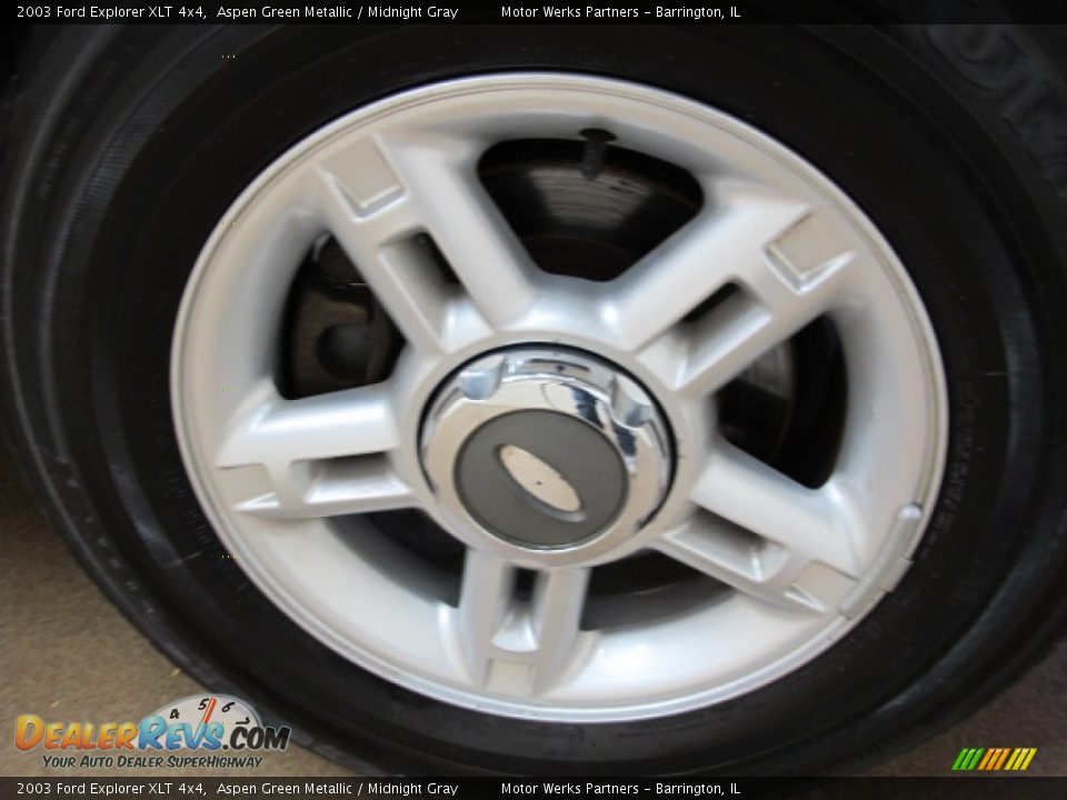 2003 Ford Explorer XLT 4x4 Aspen Green Metallic / Midnight Gray Photo #9