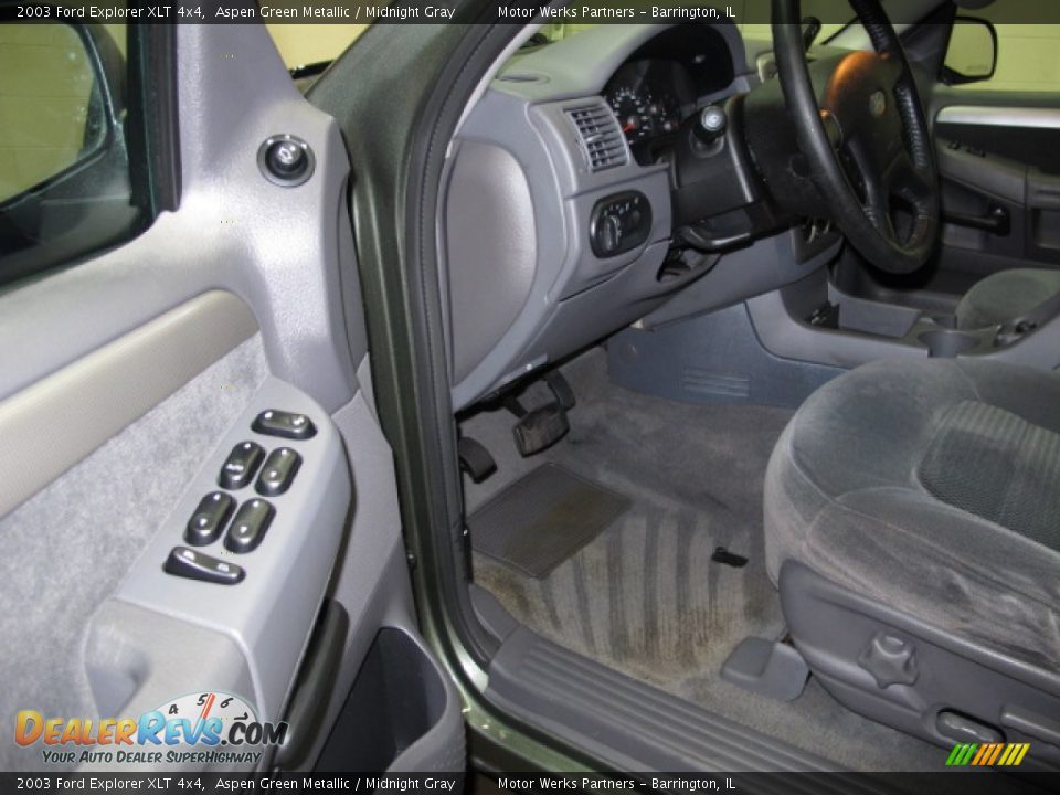 2003 Ford Explorer XLT 4x4 Aspen Green Metallic / Midnight Gray Photo #10
