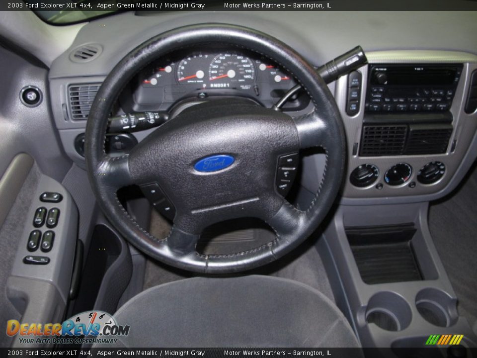 2003 Ford Explorer XLT 4x4 Aspen Green Metallic / Midnight Gray Photo #18