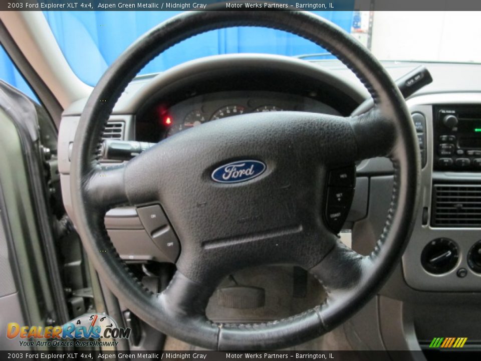 2003 Ford Explorer XLT 4x4 Aspen Green Metallic / Midnight Gray Photo #26