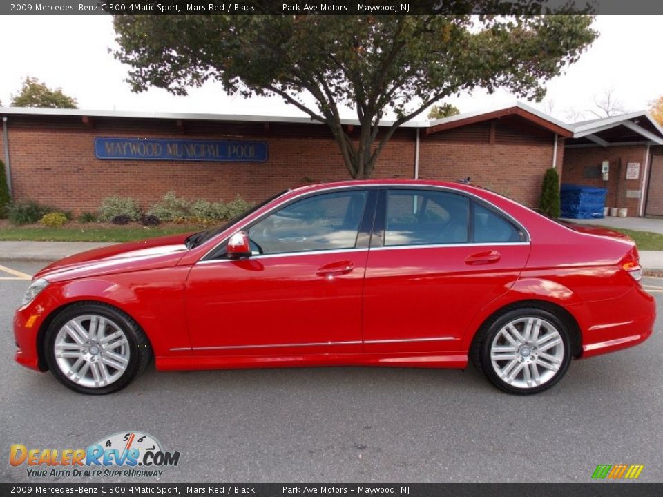 2009 Mercedes-Benz C 300 4Matic Sport Mars Red / Black Photo #2