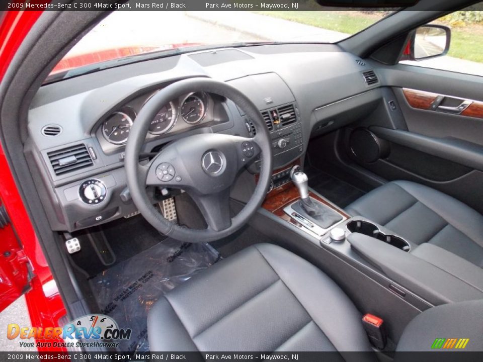 Black Interior - 2009 Mercedes-Benz C 300 4Matic Sport Photo #13