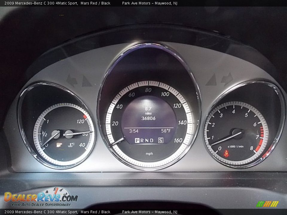 2009 Mercedes-Benz C 300 4Matic Sport Gauges Photo #30