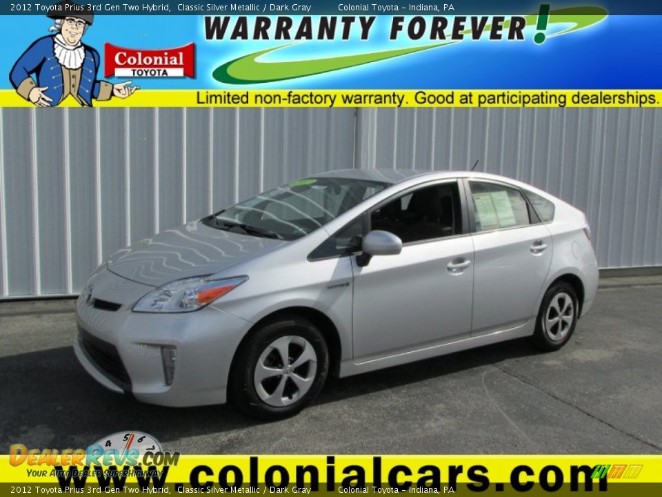 2012 Toyota Prius 3rd Gen Two Hybrid Classic Silver Metallic / Dark Gray Photo #1