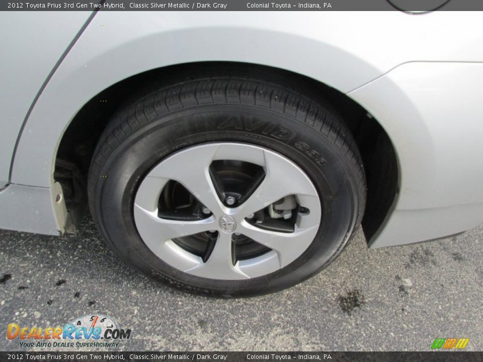 2012 Toyota Prius 3rd Gen Two Hybrid Classic Silver Metallic / Dark Gray Photo #3