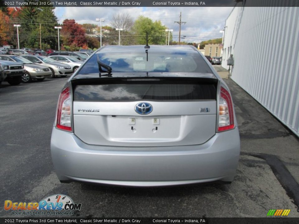 2012 Toyota Prius 3rd Gen Two Hybrid Classic Silver Metallic / Dark Gray Photo #5