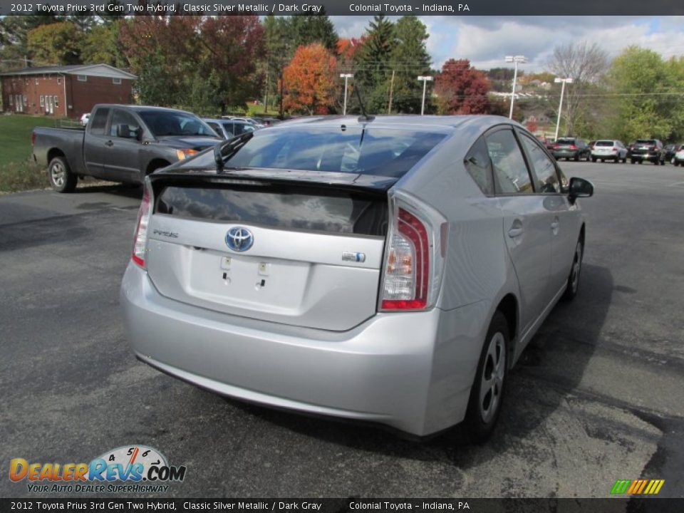 2012 Toyota Prius 3rd Gen Two Hybrid Classic Silver Metallic / Dark Gray Photo #6