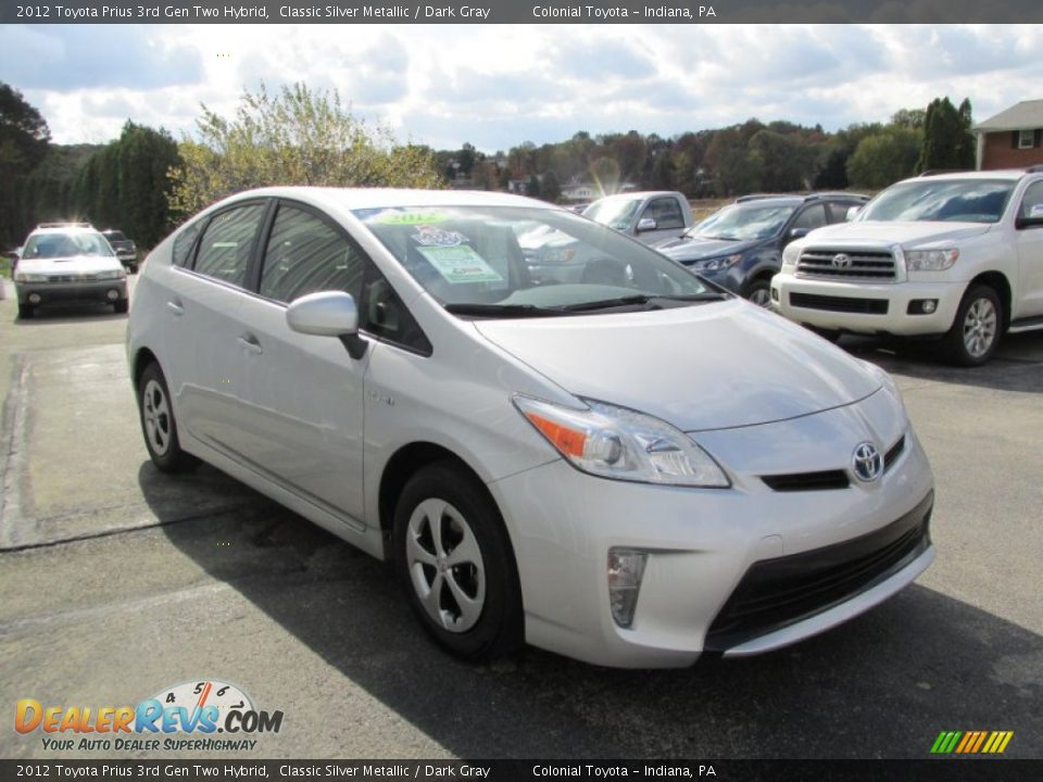 2012 Toyota Prius 3rd Gen Two Hybrid Classic Silver Metallic / Dark Gray Photo #8