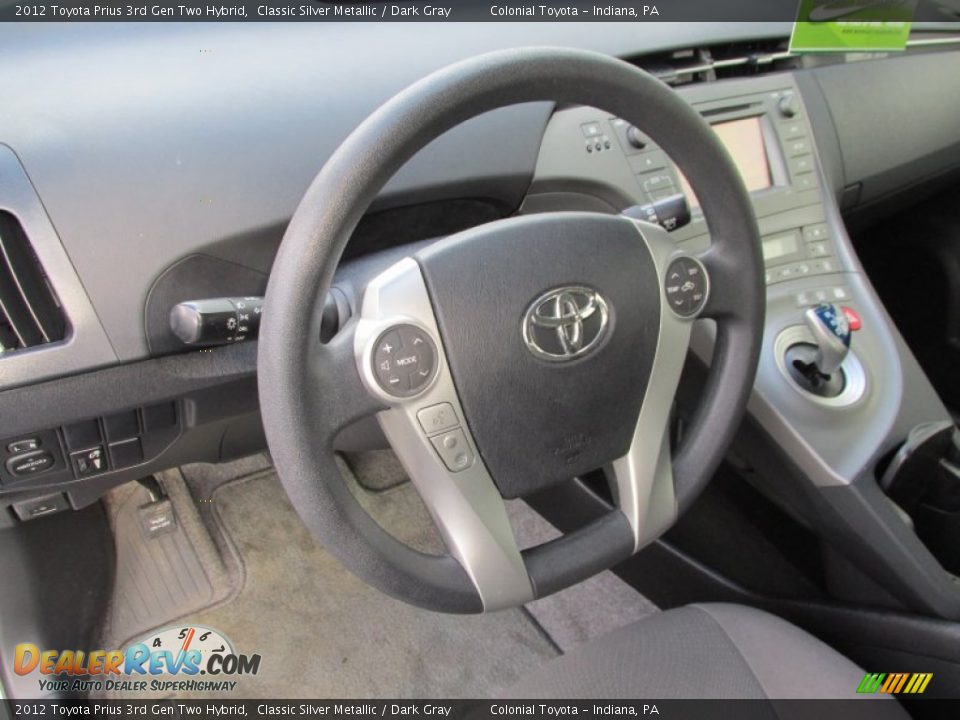 2012 Toyota Prius 3rd Gen Two Hybrid Classic Silver Metallic / Dark Gray Photo #14