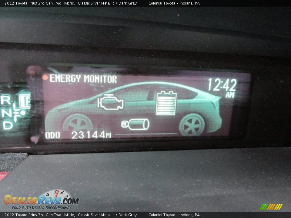 2012 Toyota Prius 3rd Gen Two Hybrid Classic Silver Metallic / Dark Gray Photo #20
