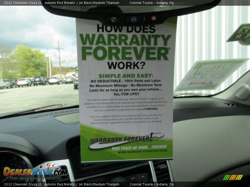 2012 Chevrolet Cruze LS Autumn Red Metallic / Jet Black/Medium Titanium Photo #17