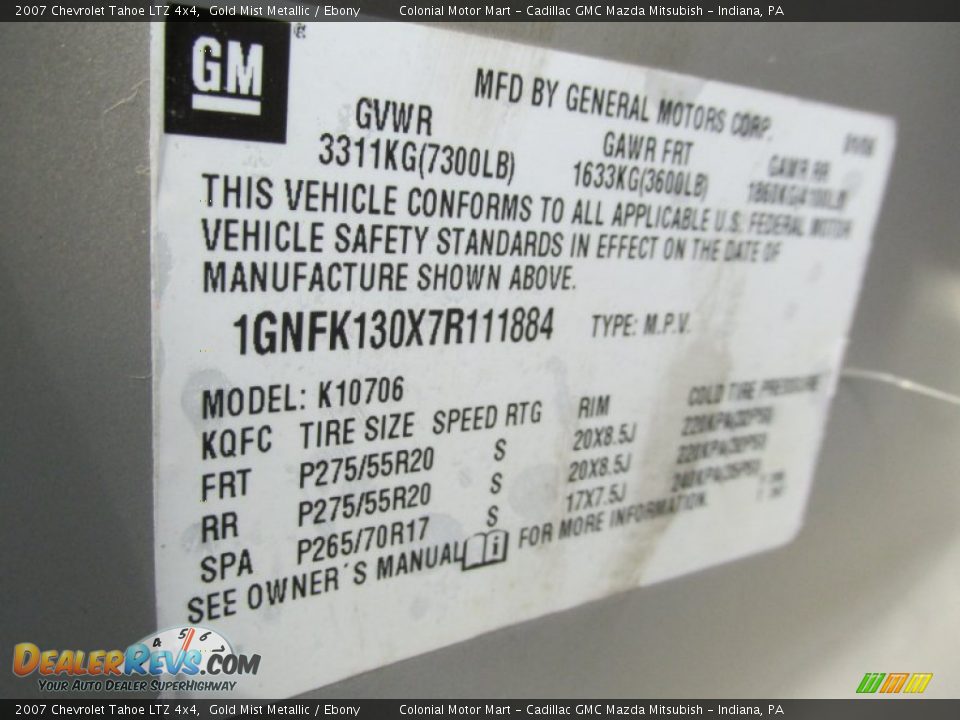 2007 Chevrolet Tahoe LTZ 4x4 Gold Mist Metallic / Ebony Photo #19