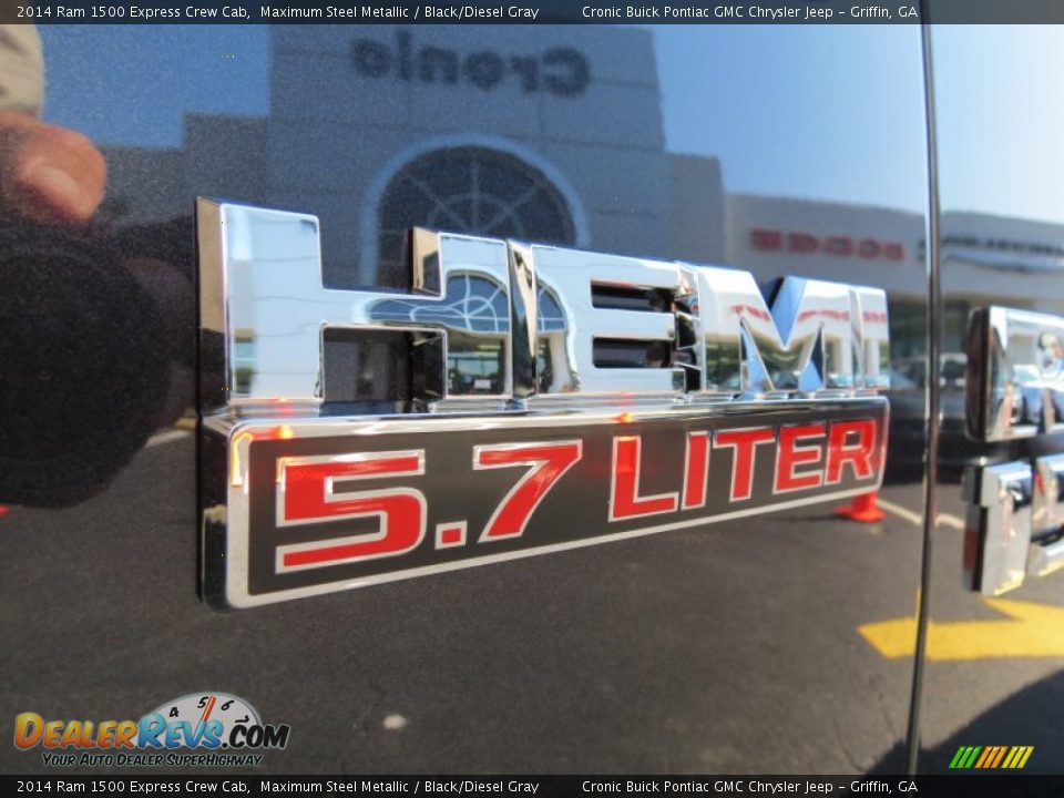 2014 Ram 1500 Express Crew Cab Maximum Steel Metallic / Black/Diesel Gray Photo #10