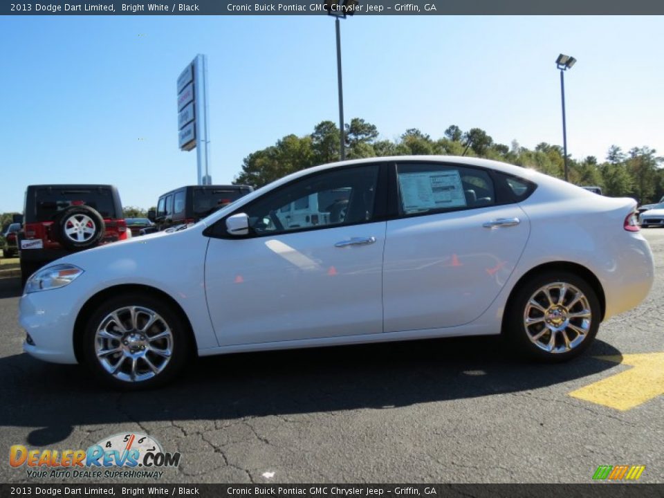 2013 Dodge Dart Limited Bright White / Black Photo #4