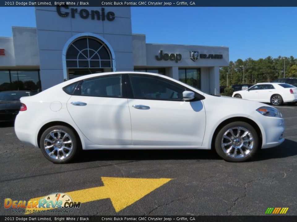 2013 Dodge Dart Limited Bright White / Black Photo #8